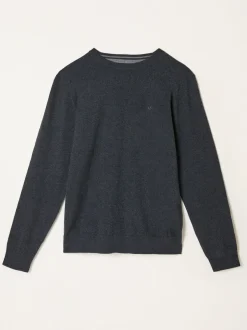 Gebreide Kleding*Fat Face - FatFace Crew Neck Knitted Jumper Antraciet