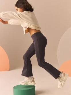 Broeken En Leggings*Next Antraciet - Geribde uitlopende legging (3-16 jr)