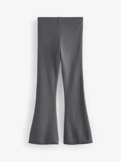 Broeken En Leggings*Next Antraciet - Geribde uitlopende legging (3-16 jr)