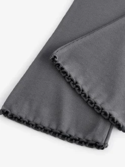 Broeken En Leggings*Next Antraciet - Geribde uitlopende legging (3-16 jr)