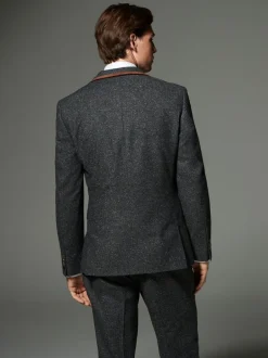 Blazers En Business-Jasjes|Pakken|Next Antraciet - Getailleerd kostuumjasje van wolmix met standaard pasvorm