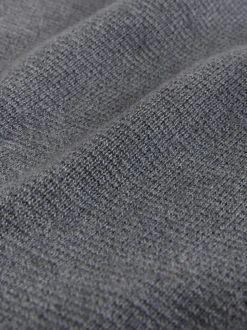Gebreide Kleding|Next - Hertlogo - Regular fit 100% katoenen premium trui met korte rits Antraciet