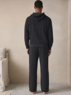 Pyjama's|Loungewear|Next Antraciet - Hooded Towelling Pyjamas Set