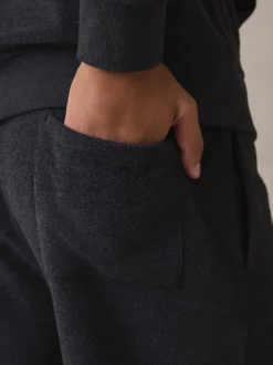 Pyjama's|Loungewear|Next Antraciet - Hooded Towelling Pyjamas Set
