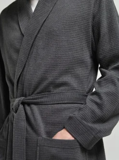 Loungewear|Kamerjassen En Badjassen|Next - Lichte badjas met wafelstructuur Antraciet