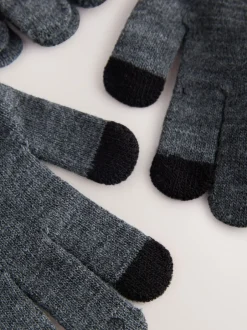Mutsen, Handschoenen En Sjaals|Mutsen, Handschoenen En Sjaals*Next - Magic handschoenen 3 paar (3-16jr) Antraciet