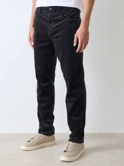 Broeken En Chino's*Next - Motionflex Corduroy Stretch Trousers Antraciet