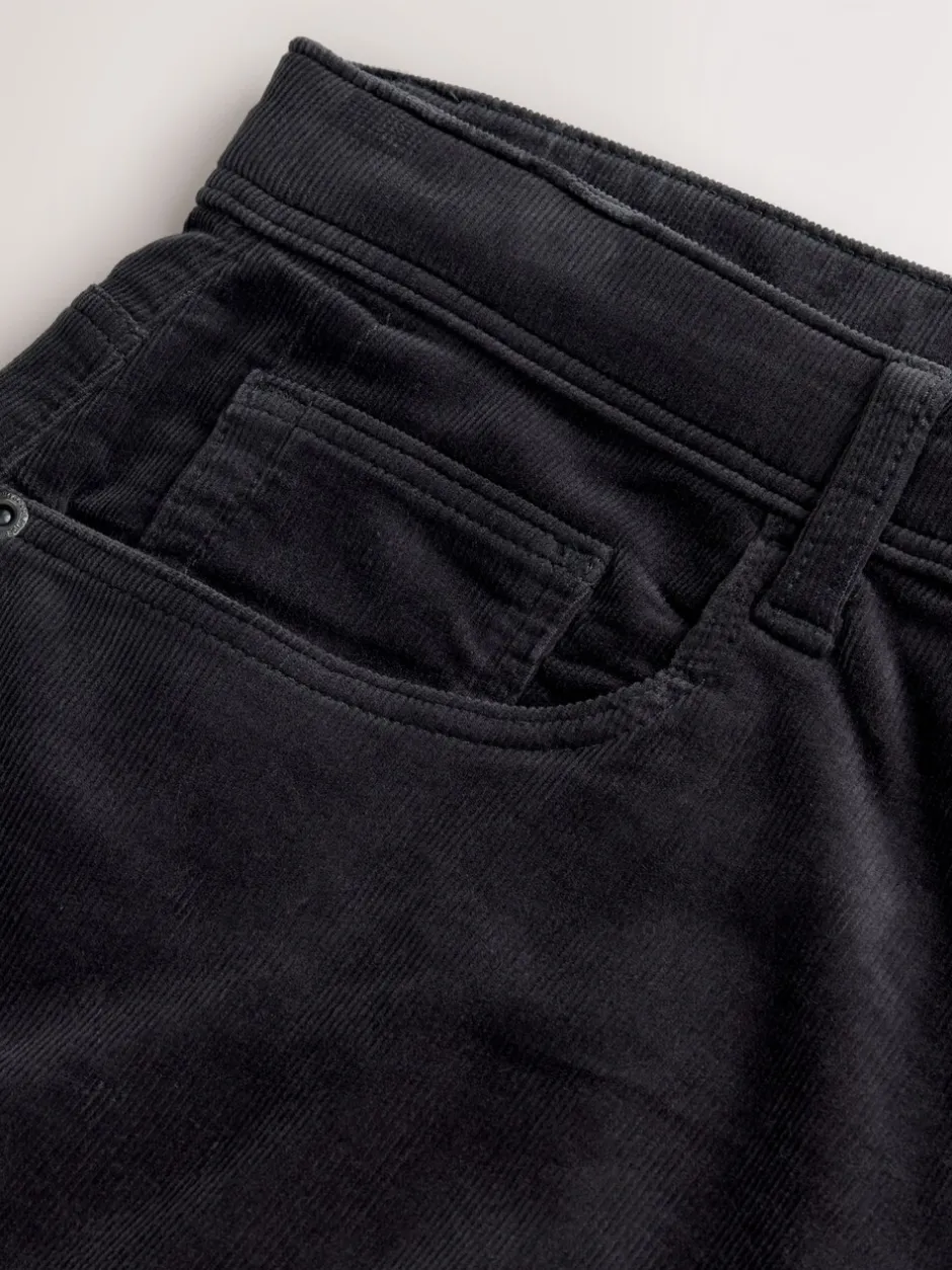 Broeken En Chino's*Next - Motionflex Corduroy Stretch Trousers Antraciet