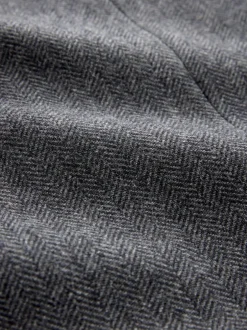Blazers En Business-Jasjes|Next - Normale Pasvorm - Blazer met visgraatmotief en hoog wolgehalte Antraciet