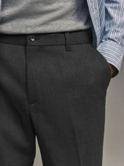 Formele Broek*Next - Normale pasvorm chique broek met wol Antraciet