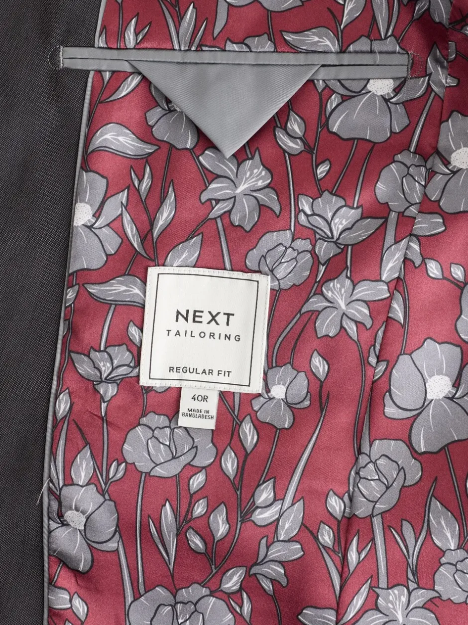 Blazers En Business-Jasjes|Pakken*Next - Normale Pasvorm - Kostuum met twee knopen: colbert Antraciet