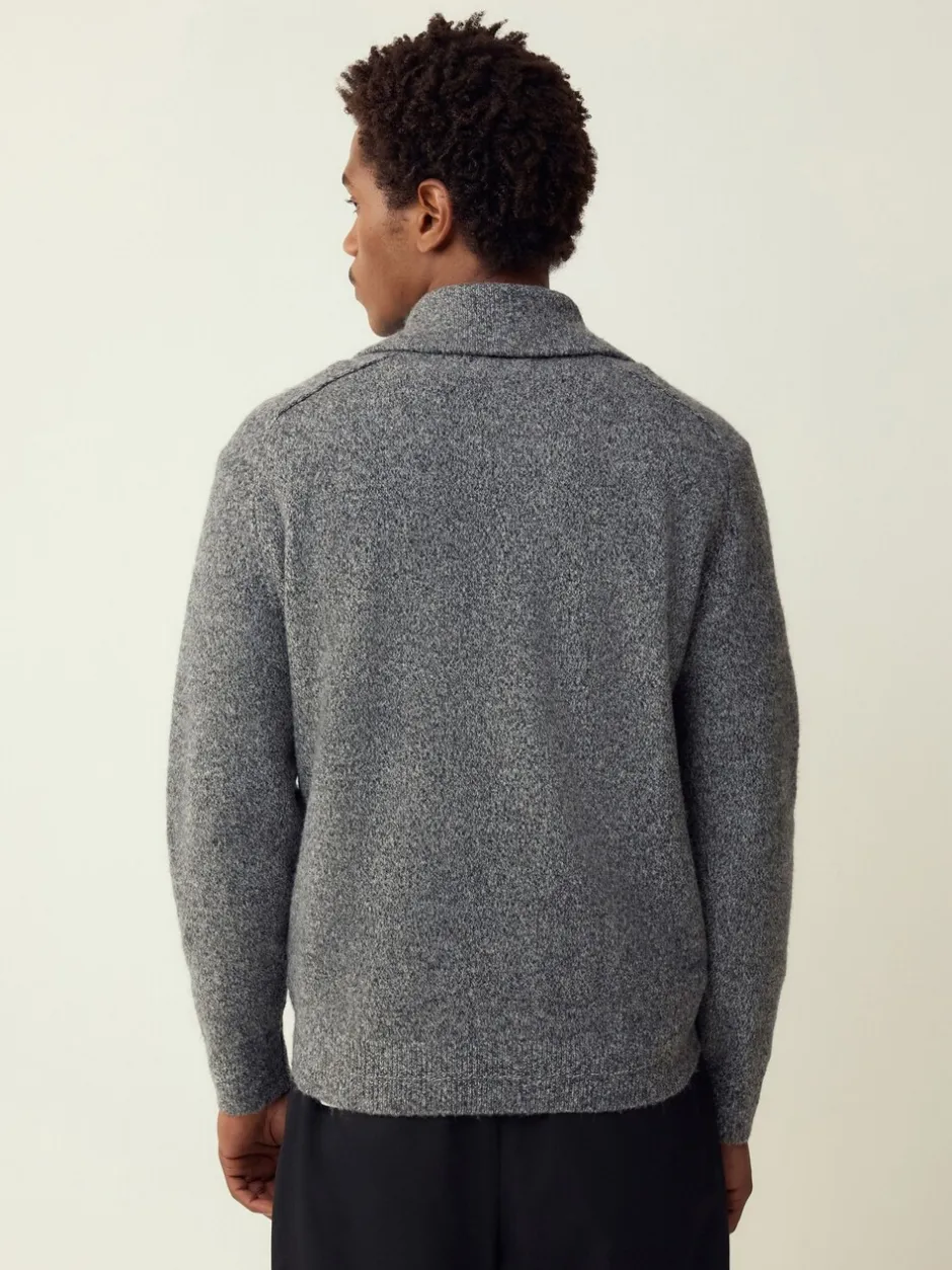 Gebreide Kleding|Next - Quarter Zip Neck Jumper with Wool Antraciet
