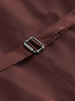 Vesten|Next Antraciet - Regular Fit Wollen Blend Getrimd Kostuum Waistcoat