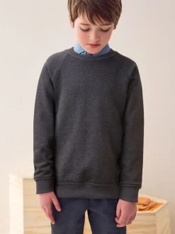 Schoolkleding|Schoolkleding*Next Antraciet - Schoolsweater met ronde hals (3-17jr)