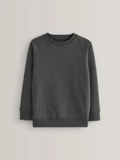 Schoolkleding|Schoolkleding*Next Antraciet - Schoolsweater met ronde hals (3-17jr)