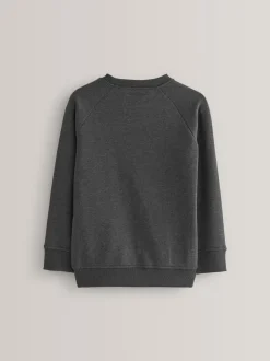 Schoolkleding|Schoolkleding*Next Antraciet - Schoolsweater met ronde hals (3-17jr)