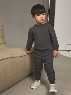 Sweaters En Hoody´S|Sets En Outfits|Next Antraciet - Set met sweatshirt en joggingbroek (3mnd-7jr)