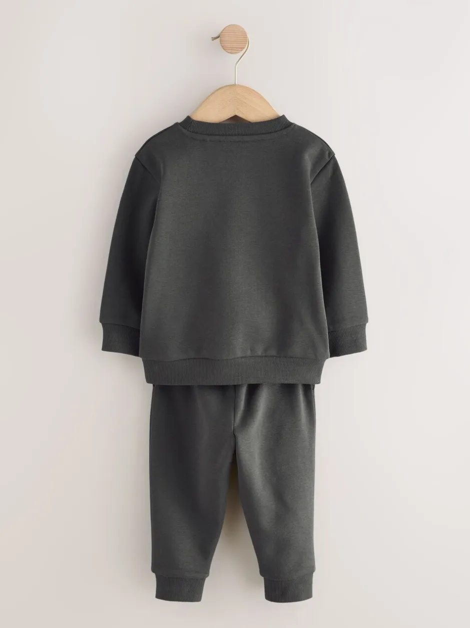 Sweaters En Hoody´S|Sets En Outfits|Next Antraciet - Set met sweatshirt en joggingbroek (3mnd-7jr)