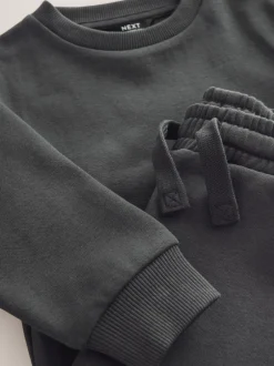 Sweaters En Hoody´S|Sets En Outfits|Next Antraciet - Set met sweatshirt en joggingbroek (3mnd-7jr)
