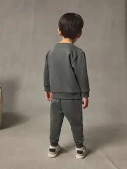 Joggingbroeken|Sets En Outfits|Next Antraciet - Set met sweatshirt en joggingbroek (3mnd-7jr)