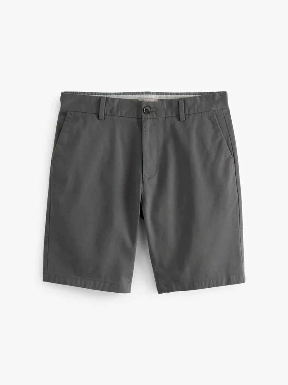 Shorts*Next Antraciet - Slim Fit - Chinoshort met stretch