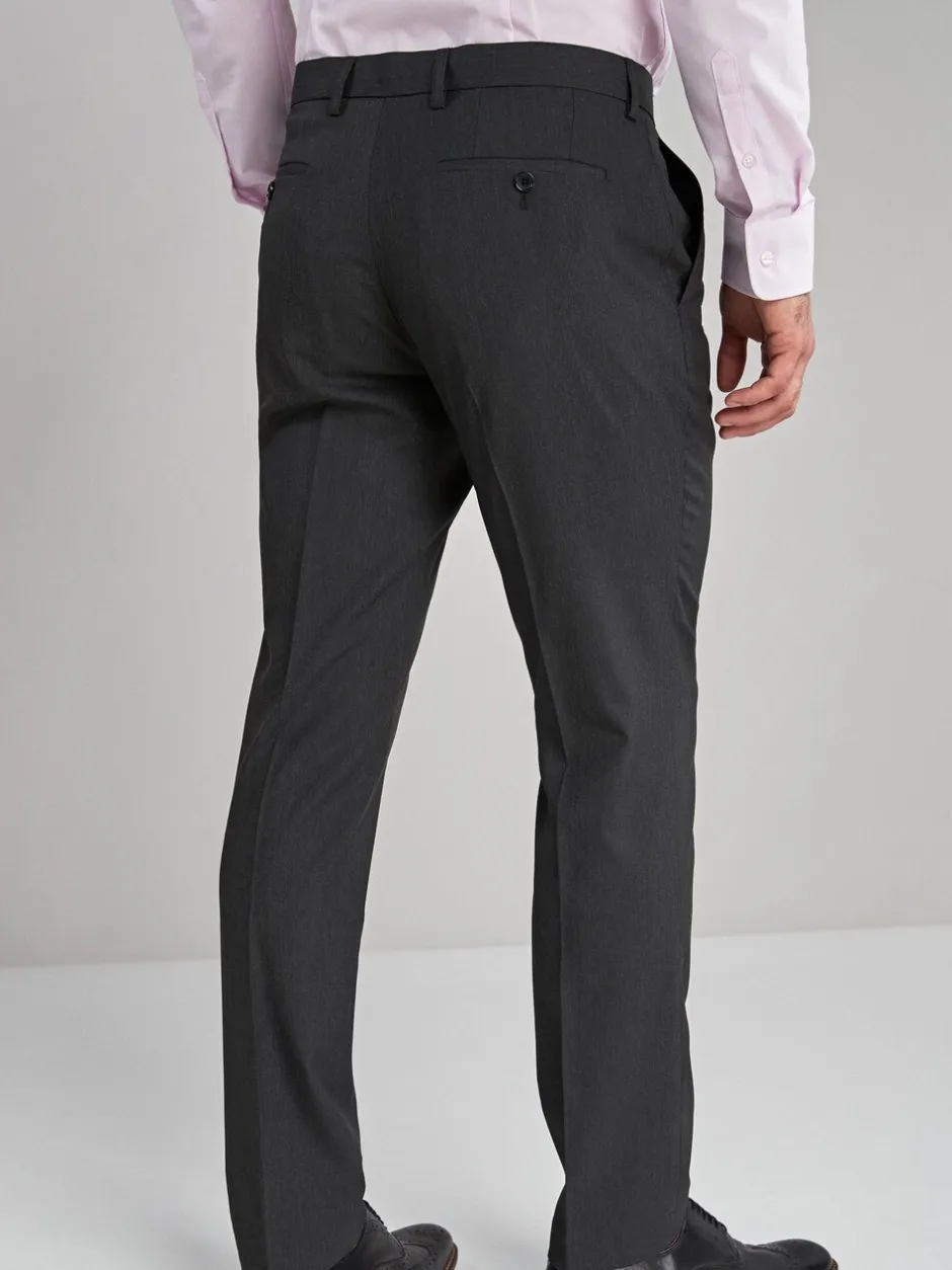 Formele Broek|Broeken En Chino's*Next Antraciet - Slim Fit - Chique stretchy broek