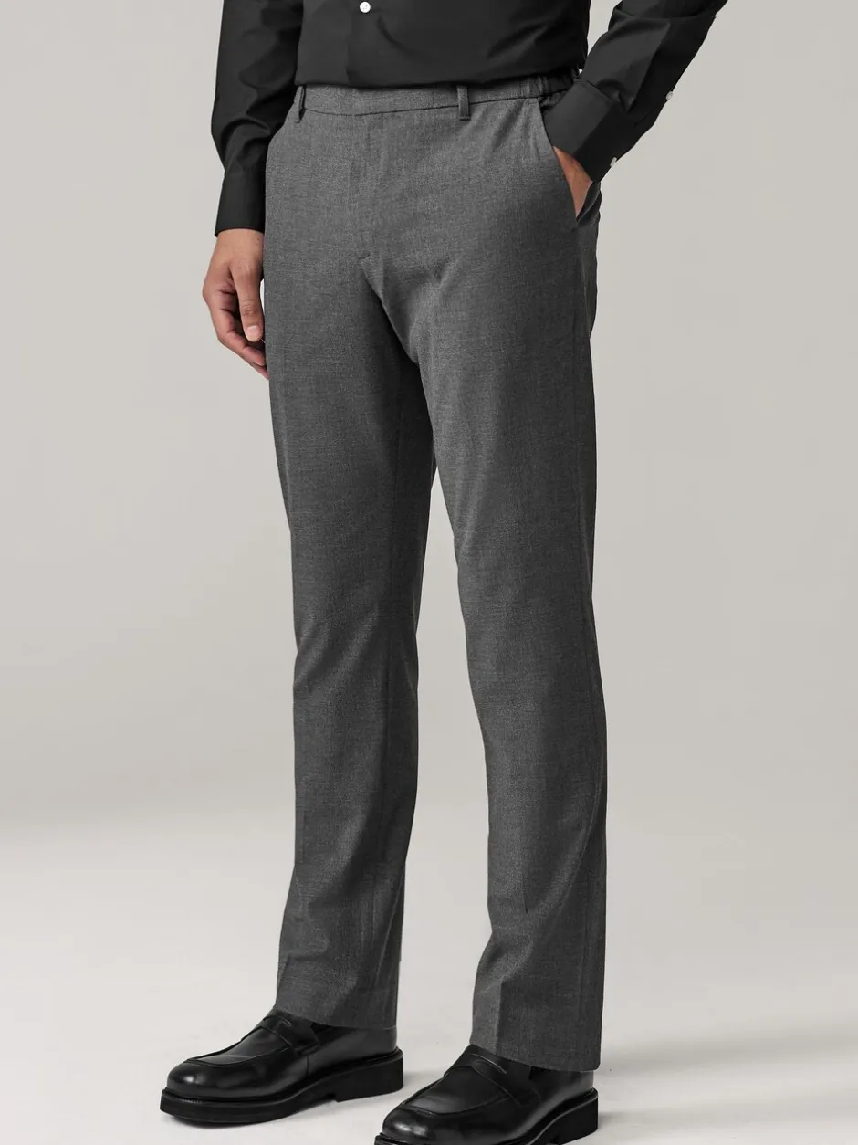 Formele Broek|Next - Slim Fit - Elasticated Waist Motionflex Stretch Smart Trousers Antraciet