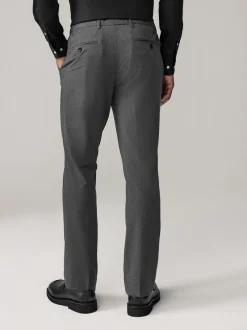 Formele Broek|Next - Slim Fit - Elasticated Waist Motionflex Stretch Smart Trousers Antraciet
