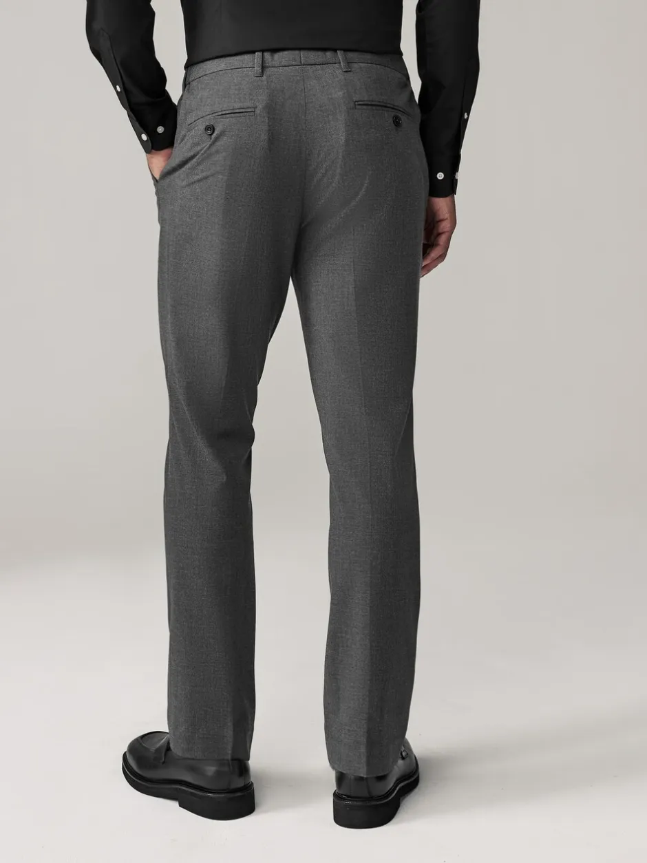 Formele Broek|Next - Slim Fit - Elasticated Waist Motionflex Stretch Smart Trousers Antraciet