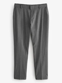 Formele Broek|Next - Slim Fit - Elasticated Waist Motionflex Stretch Smart Trousers Antraciet