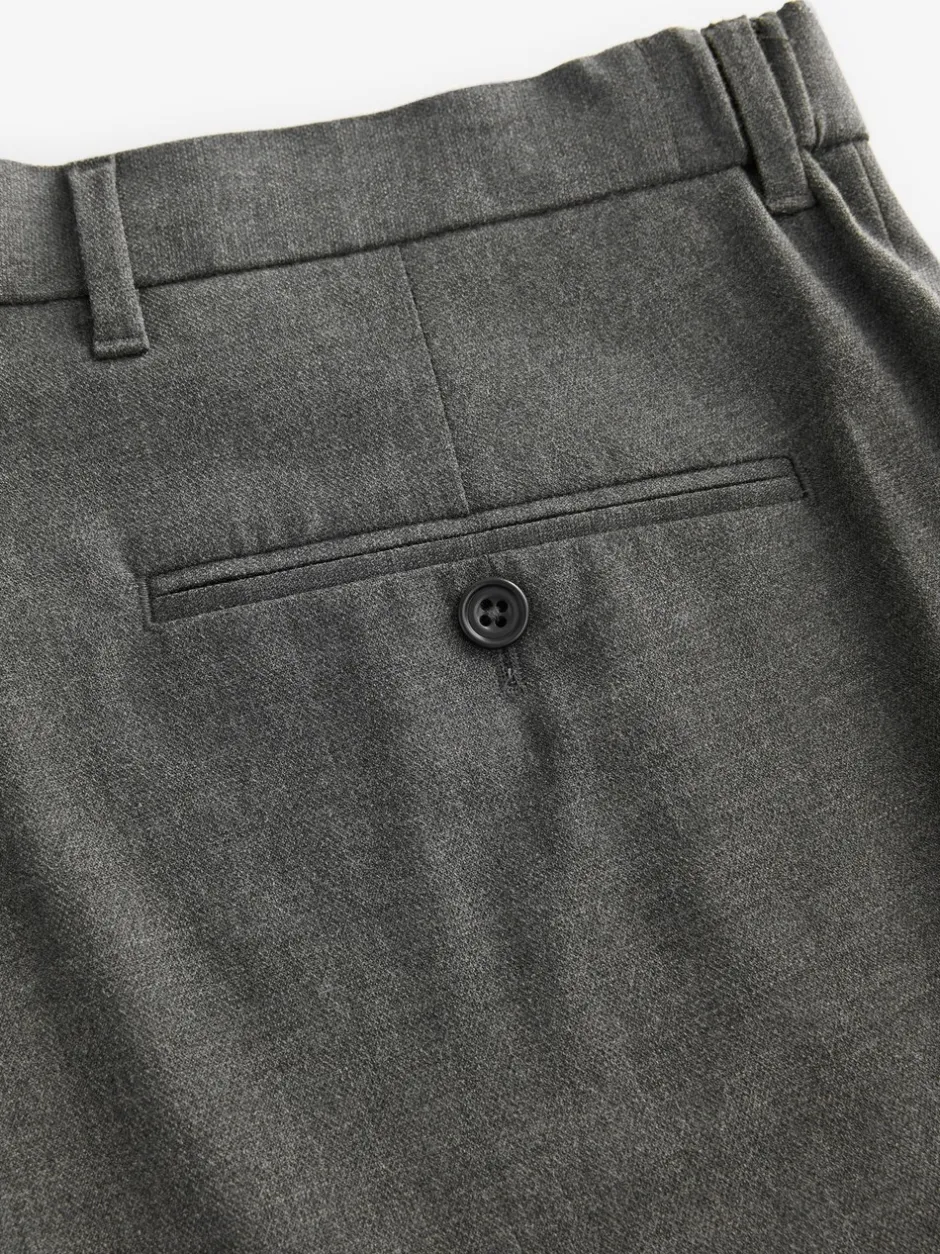 Formele Broek|Next - Slim Fit - Elasticated Waist Motionflex Stretch Smart Trousers Antraciet