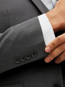 Blazers En Business-Jasjes|Pakken|Next - Slim Fit - Kostuum met twee knopen: colbert Antraciet
