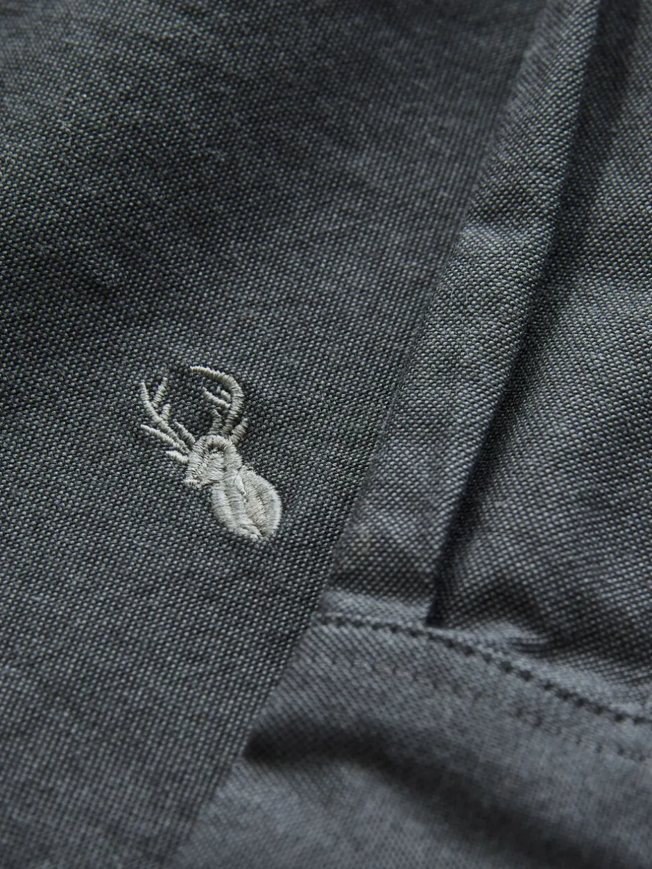 Formele Overhemden|Shirts*Next Antraciet - Slim Fit - Oxford-hemd met lange mouwen