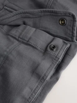 Broeken En Chino's*Next - Slim Fit Motionflex Strech Cargo Trousers Antraciet