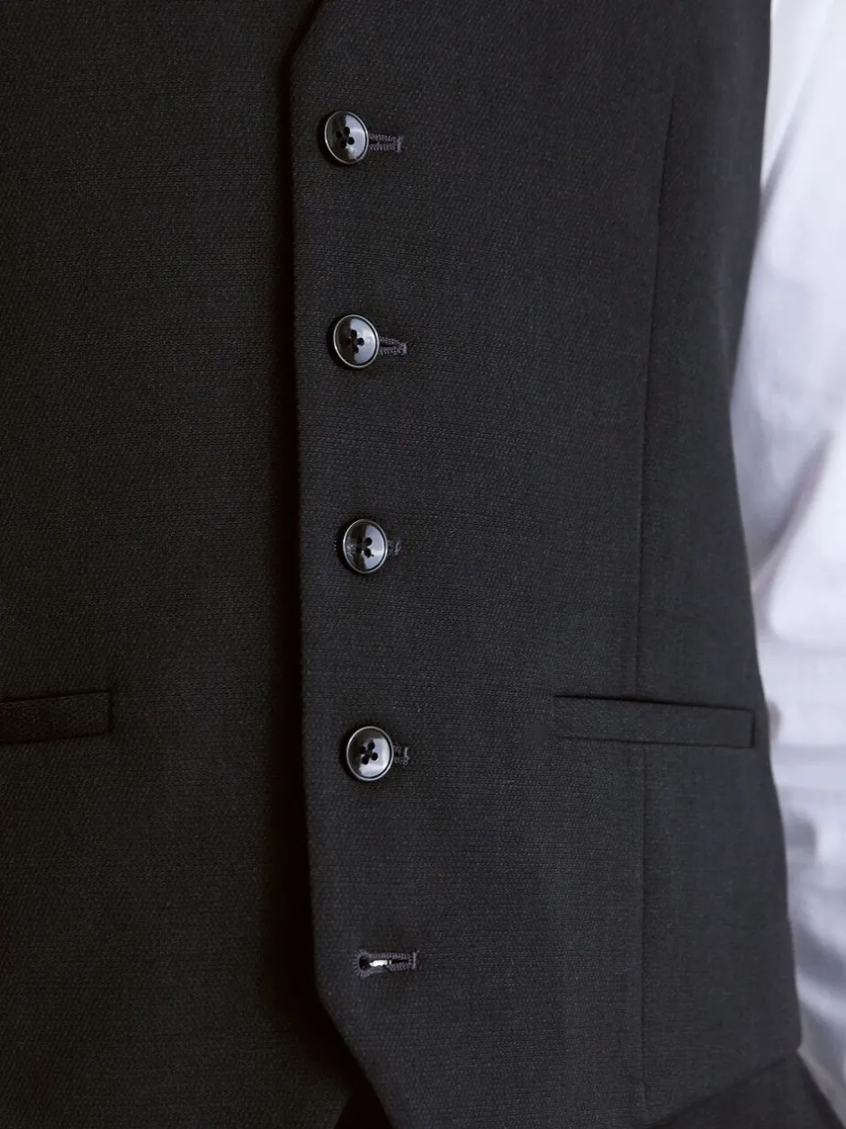 Vesten|MOSS - Smal - Stretch Suit Waistcoat Antraciet