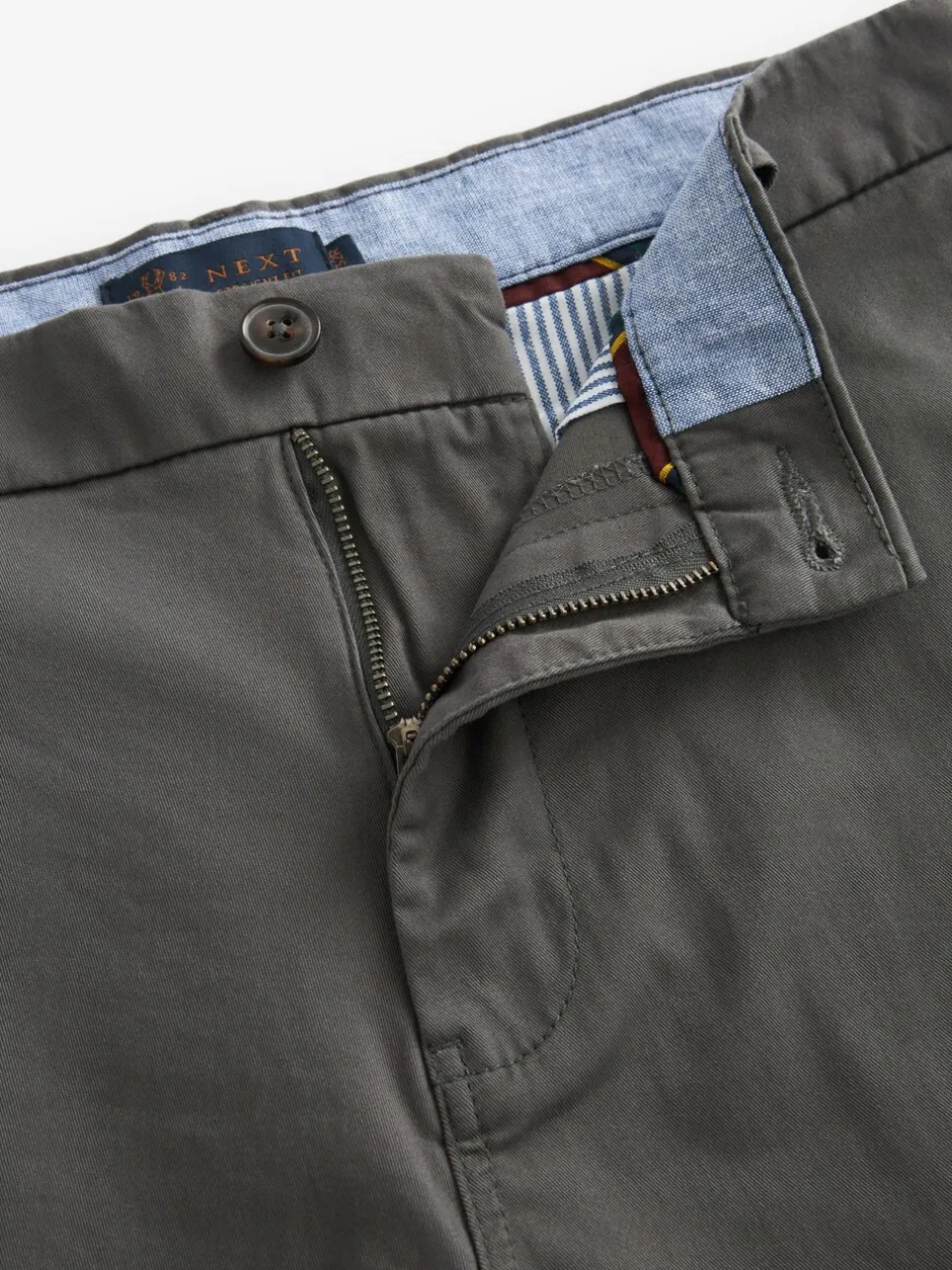 Shorts*Next Antraciet - Straight fit - Chinoshort met stretch