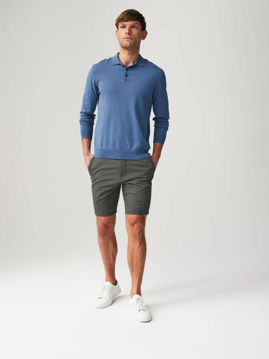 Shorts|Next - Strakke Pasvorm - Chinoshort met stretch Antraciet
