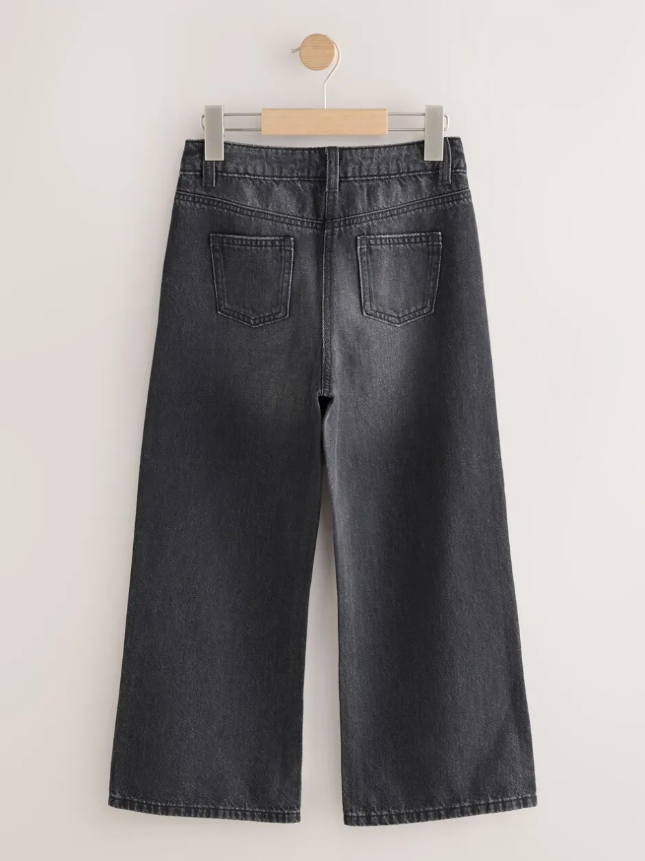 Jeans|Next Antraciet - Stud Embellished Wide Leg Jeans (3-16yrs)
