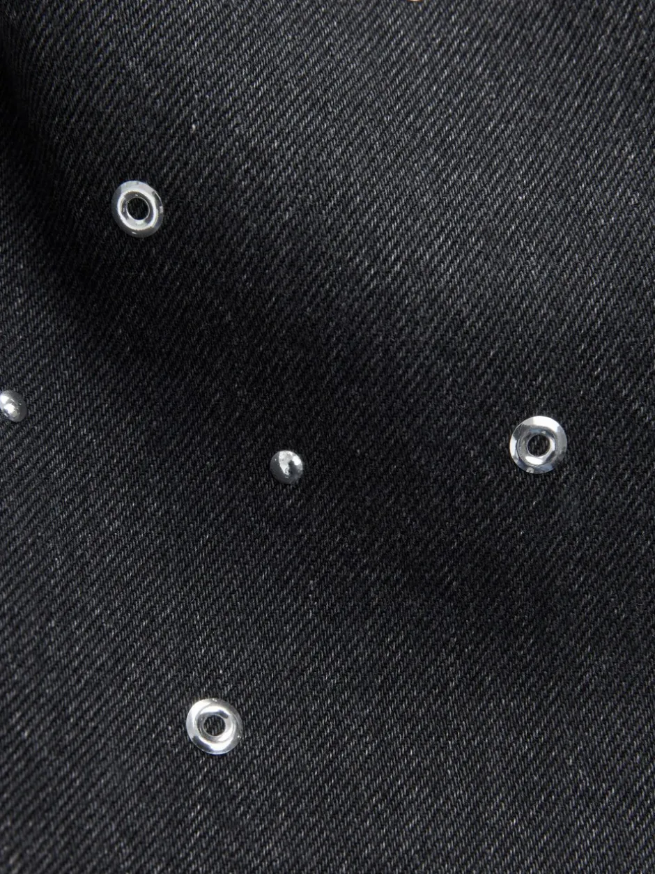 Jeans|Next Antraciet - Stud Embellished Wide Leg Jeans (3-16yrs)