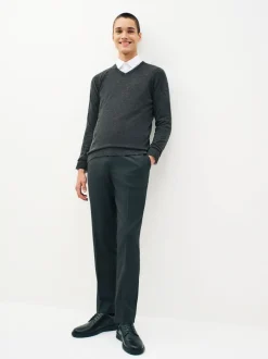 Formele Broek|Next - Tailored fit - Chique stretchy broek Antraciet