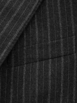 Pakken*Next Antraciet - Tailored Fit Signature Empire Mills 100% British Wool Stripe Suit Jacket