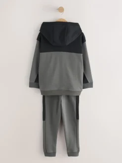 Joggingbroeken|Sweaters En Hoody´S*Next - Tech Sportswear Hoodie and Joggers Set Antraciet