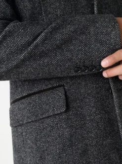 Jassen En Jacks|Next - Wollen Epsom met ribfluwelen afwerking Antraciet