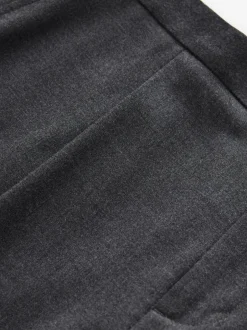 Formele Broek|Next - Wollen Rijke Slim Textuur Broek Met Zijverstellers Antraciet