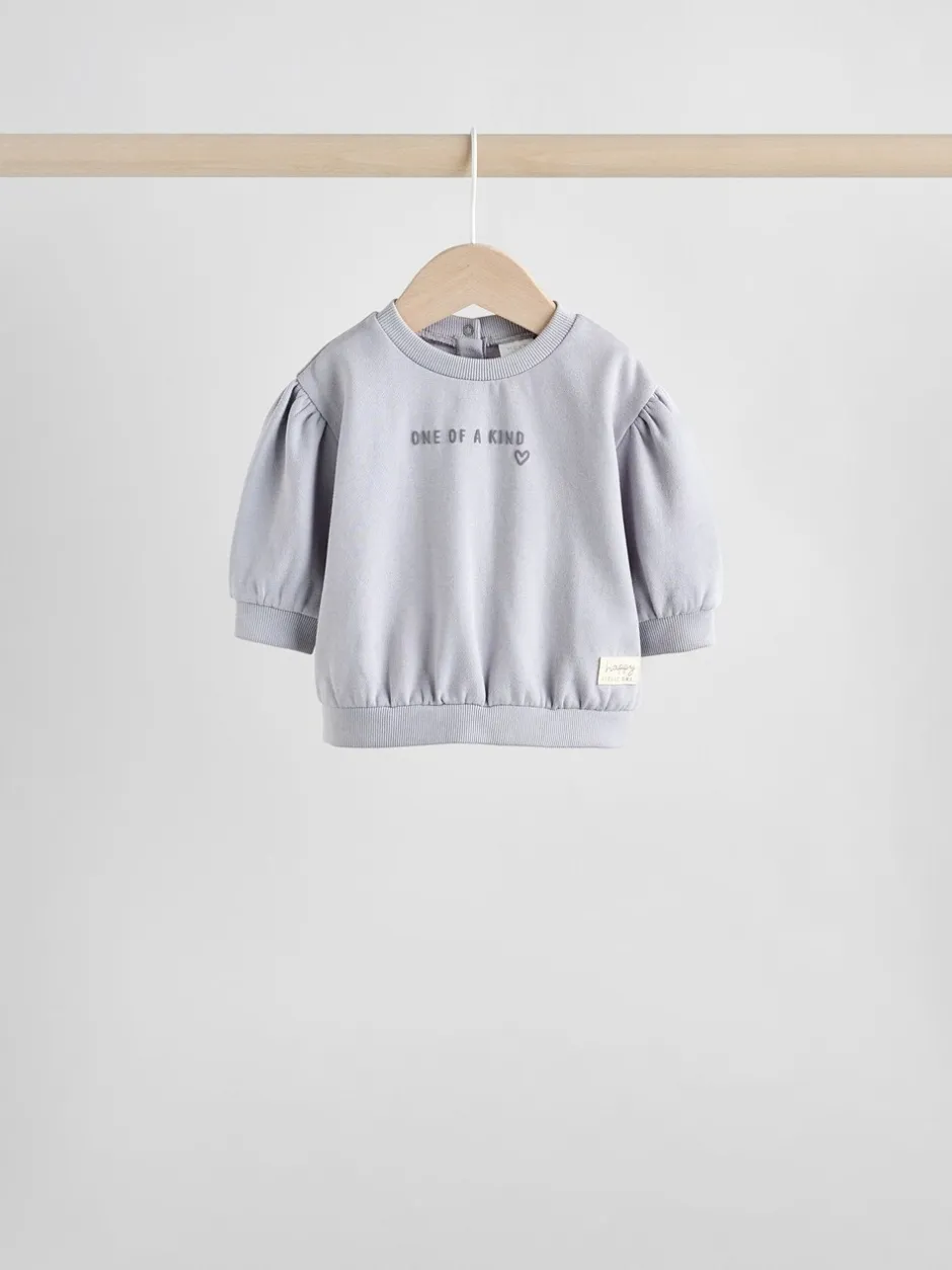 Sets En Combisets|Truien En Breisels*Next Antracietgrijs & Crème - Baby sweatshirt en joggingbroek 6 -delige set (0mnd -2jr) Antracietgrijs & Crème