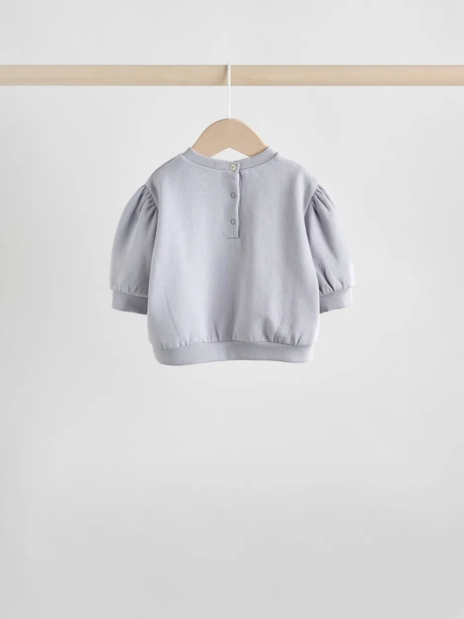Sets En Combisets|Truien En Breisels*Next Antracietgrijs & Crème - Baby sweatshirt en joggingbroek 6 -delige set (0mnd -2jr) Antracietgrijs & Crème