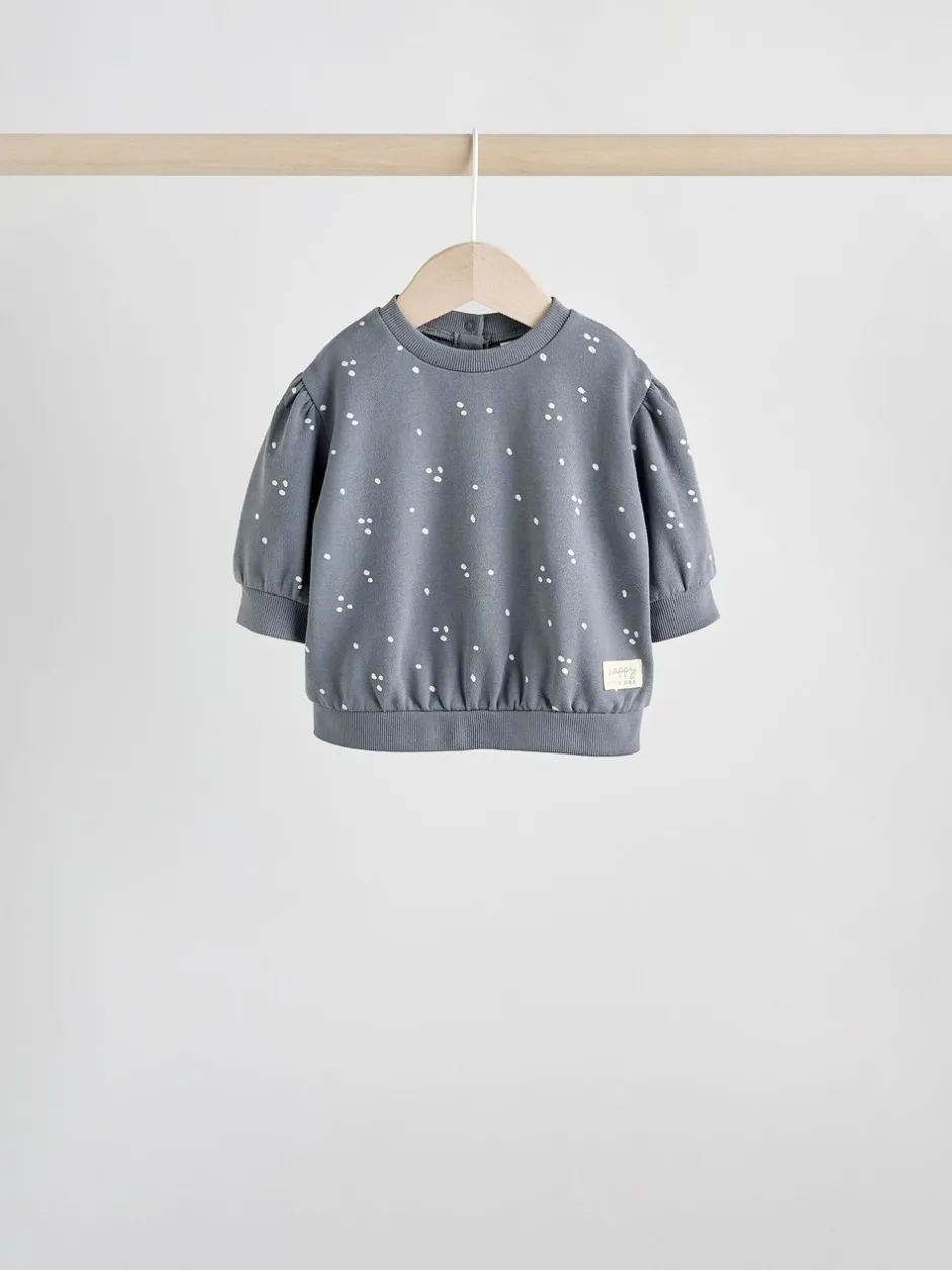 Sets En Combisets|Truien En Breisels*Next Antracietgrijs & Crème - Baby sweatshirt en joggingbroek 6 -delige set (0mnd -2jr) Antracietgrijs & Crème