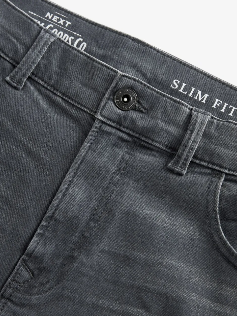 Jeans|Next Antracietgrijs - Enkele - Slim fit klassieke stretchy jeans