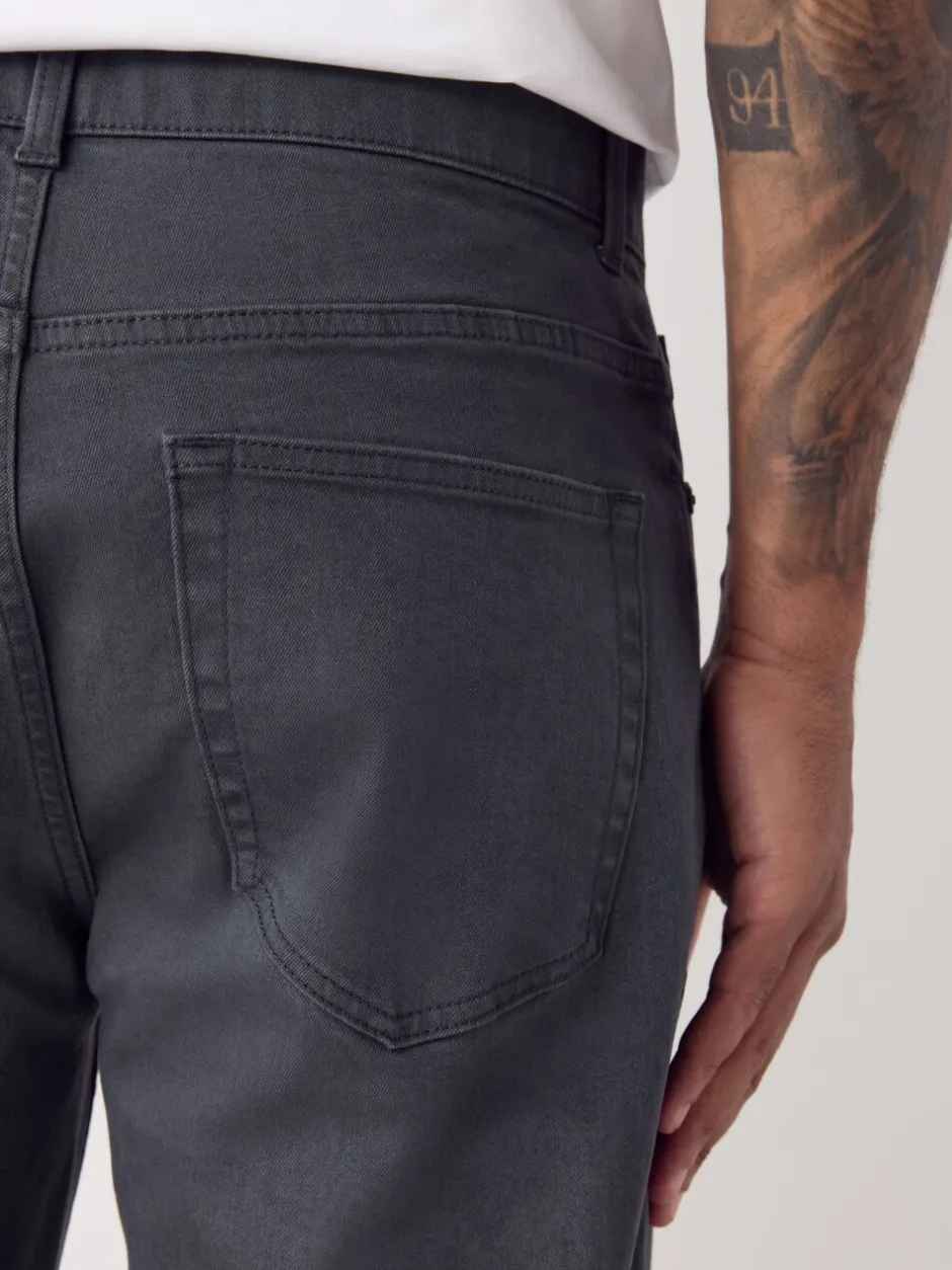 Jeans|Next Antracietgrijs - Klassieke stretchjeans met standaard taps toelopende pasvorm