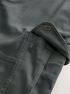 Broeken En Chino's*Next - Relaxed fit - Katoenen cargostretchbroek Antracietgrijs